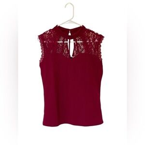Wrapper | Women’s Burgundy Lace Top